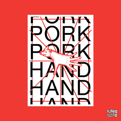 Pork Hand Poster graphic design illustration poster design typography