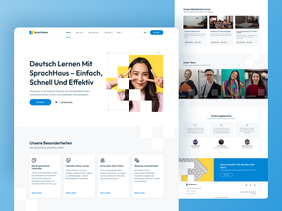 SprachHaus Language School Website design education figma language school learning platform online courses redesign ui ui ux ui design uidesign web web design website