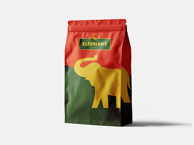 Elephant Café brand identity and stuff branding design graphic design illustration packaging typography