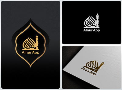 Alnur islamic App logo arabic brand arabic brand identity arabic calligraphy arabic calligraphy logo arabic logo branding calligraphy logo daily islam design for deen faith based branding islamic app design islamic logo logo masjid logo modern islamic design typography unique logo design