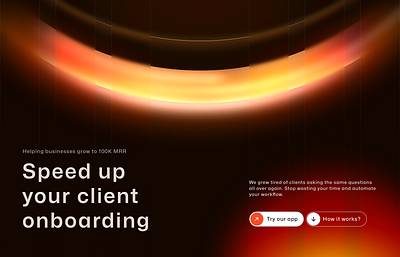 Board.it • Landing page app blur client dark mode effect glass glassmorphism glow gradient graphic design how it works onboarding speed try ui up ux website
