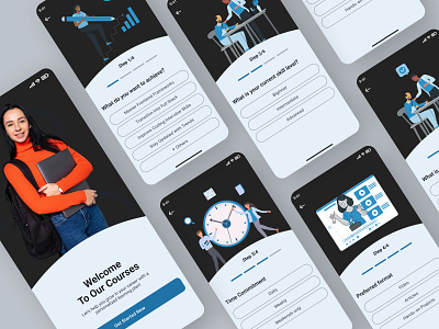 Onboarding UI for Digital Learning App app learning app mobile ui onboarding ui ui ui design ui inspiration ux design