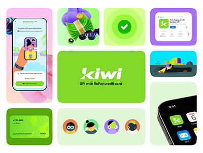 Kiwi Branding art branding design graphic design kiwi