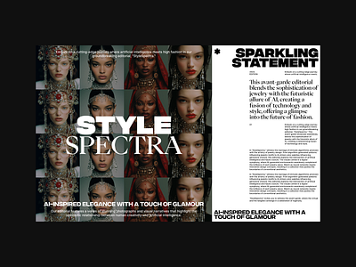Style Spectra - AI - Inspired Editorial ai branding design fashion graphic design grid layout layout design midjourney minimal minimalist modern photography type typography ui web design website whitespace