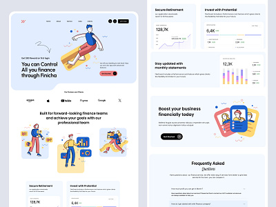 Finance Landing page design business website card website charts website design dubai website finance website finance website designer financial site financial website illustration website interface light theme website my website site design uae website ui uiux ux ui website web website design