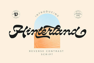 Hinterland Reverse Contrast Script bold fonts contrast display handmade hipster hipster font lettering modern modern typography quirky letters retro retro fonts reverse script script font unique vintage vintage fonts