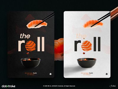 A Modern Take on Sushi Poster Art by Ashkari Dotstroke Design ashkari dotstroke branding dotstroke fast food promo post design idea fast food promo poster design food branding graphic design japanese poster design ideas minimalist design modern aesthetic poster design restaurant poster social media post design social media promo design sushi poster sushi promo poster design visual identity