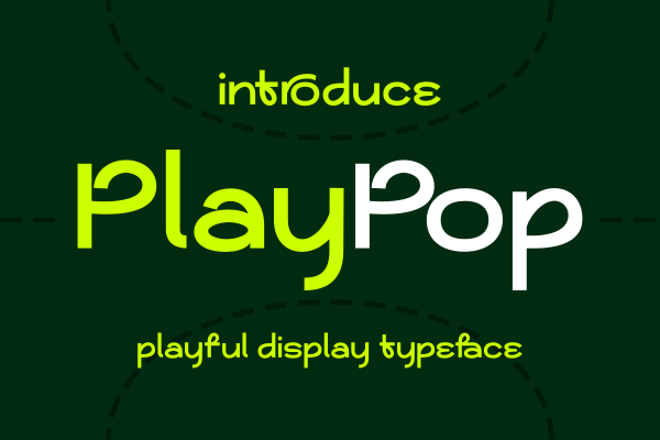 Playpop, playful display typeface
