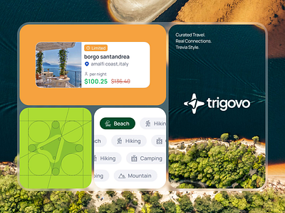 Triago Branding Design | Ai Travel Booking App UI/UX app ui banto animation banto branding booking app booking platform brand identity branding hotel booking app illustration ios app logo mobile ui design tourism app travel agency app travel app travel app branding trip management trip planner ui ux design visual identity