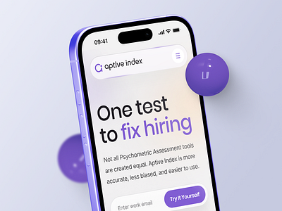 Aptive Index animation candidate clean glide glide design hiring hompage hr job menu minimal mobile recruitment talent ui ux web webdesign webflow website