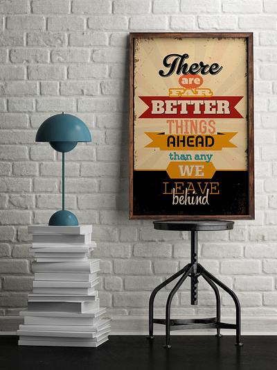 Motivational Vintage Typography Poster art direction colorful design creative typography design inspiration digital art graphic design illustration inspirational art lettering motivational poster motivational quote poster design quote design retro design text art type design typography typography poster vintage style visual communication