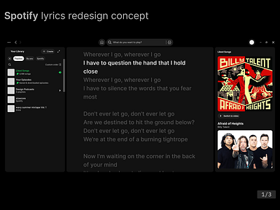 Spotify lyrics redesign concept (Desktop App) concept ui