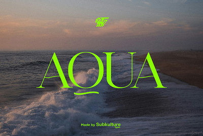 AQUA - Unique Serif abstract aqua culture dragon font logo logotype ocean sea serif subkulture summer type type design typeface typography vibe vibes water wave