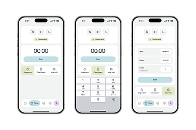 SkillFlow — Focus mode screen animation app design countdown design figma flow flow state focus focus mode intervals motion graphics pomodoro stopwatch support timer ui ux