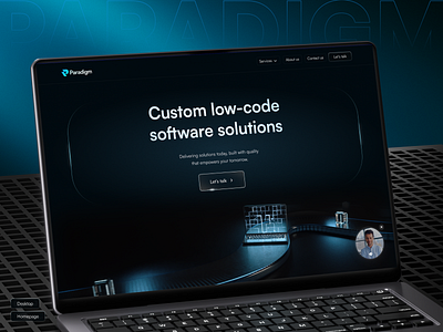 Paradigm – Tech Consulting Landing Page consultant website consulting consulting landing page creative developer landing page low code software company website software ui tech branding tech design tech landing page tech ui tech website web design web developer web development web development agency