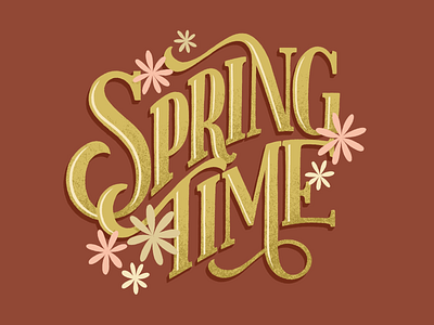 Spring Time Hand Lettering art licensing design digital illustration drawing floral floral illustration flowers hand drawn handlettering illustration lettering licensing artist spring spring time type typography