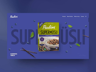 Pauluns Website Design 3d animation breakfast design food fruit graphic design illustration landing page meal microsite product scrolling ui ux web webdesign website