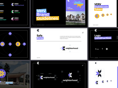 Branding for VERV brand book brand style guide branding concept cryprto design design system designlanguage fintech ledo logo minimal presentation purple startup token trend