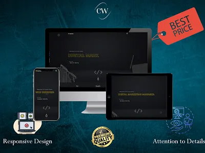 Web designer website animation dark dark theme designer portfolio programmer responsive responsive portfolio unique video producer web web designer web developper website website for programmer yellow
