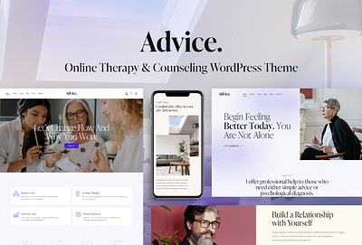 Advice - Online Therapy & Counseling WordPress Theme blog business design illustration logo web design webdesign wordpress wordpress theme wordpress themes