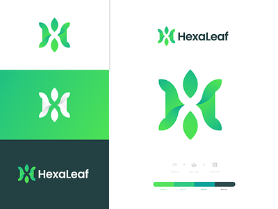 Hexaleaf logo design || modern, leaf, h letter logo concept, brand identity branding clean creative earthy eco friendly fresh green growth h logo health leaf logo logo desginer logo design modern natural nature organic pure