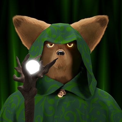 Nature mage 3d 3d model blender cape character cloak clothing collection design fox fur illustration mage magic modeling nft saga staff wizard