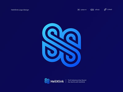 Helixlink Logo Design | letter h logo, link, Infiniti logo agency app best logo ideas colorful company connection creative h h logo icon infiniti letter h logo logodesign modern modern logo ideas rounding tech techlogo vector website